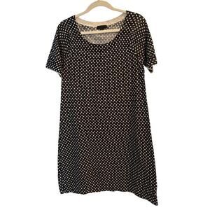 J.Crew Collection Size Medium Cotton Stretch Black and White Geometric Dress